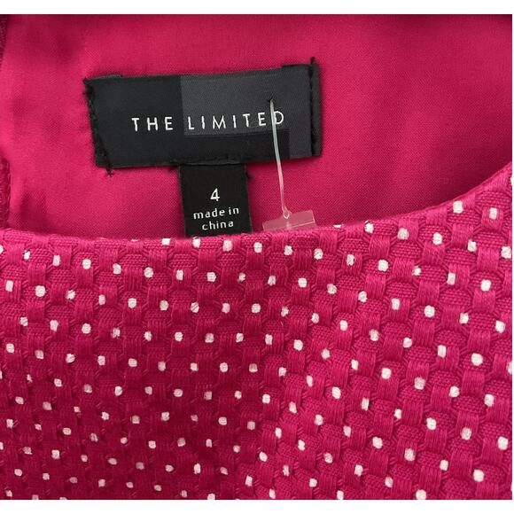 The Limited Pink Woven Polka Dot Sleeveless shift Dress Size 4 - Picture 7 of 8